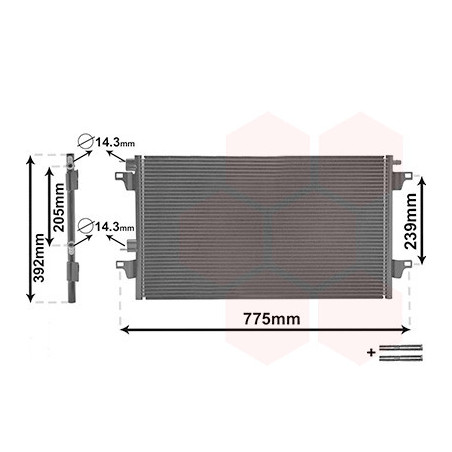 VAN WEZEL 43005280 Condenseur de climatisation