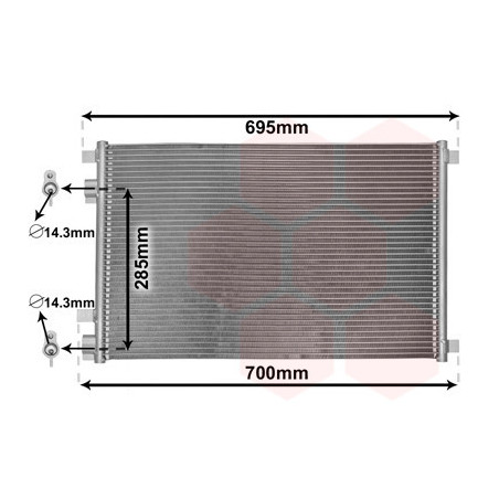 VAN WEZEL 43005305 Air conditioning condenser