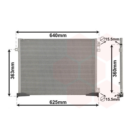 VAN WEZEL 43005400 Condensador de aire acondicionado