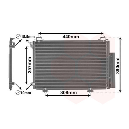 VAN WEZEL 53005267 Air conditioning condenser