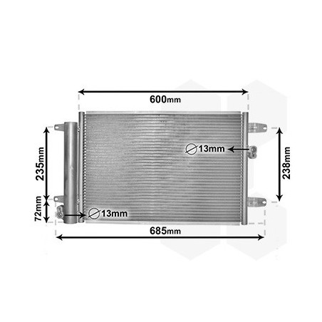VAN WEZEL 58005183 Condensador de aire acondicionado
