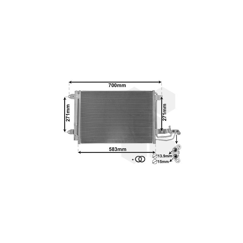 VAN WEZEL 58005209 Skraplacz klimatyzacji