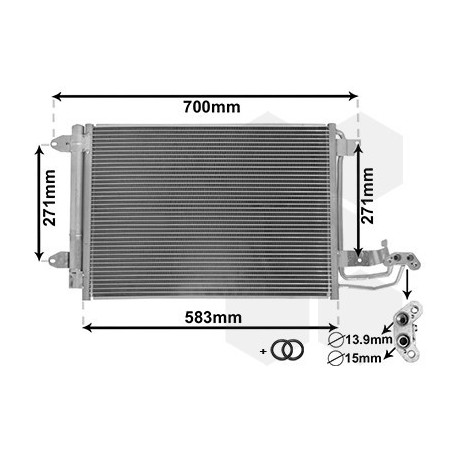 VAN WEZEL 58005209 Skraplacz klimatyzacji