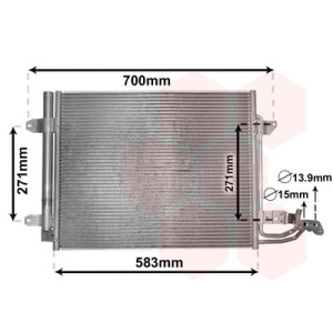 VAN WEZEL 58005211 Air conditioning condenser