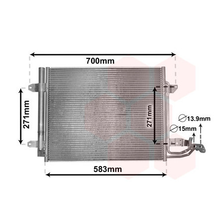 VAN WEZEL 58005211 Air conditioning condenser