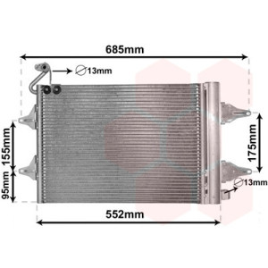 VAN WEZEL 76005007 Condenseur de climatisation