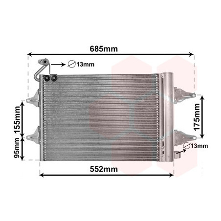 VAN WEZEL 76005007 Condensatore climatizzatore