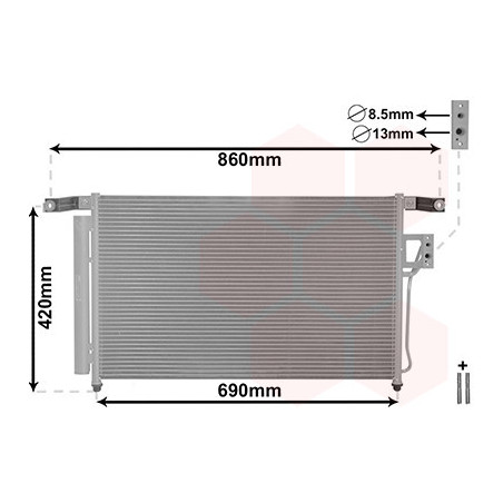 VAN WEZEL 82005175 Condensador de aire acondicionado