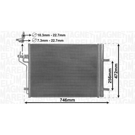 MAGNETI MARELLI 350203880000 Condensador de aire acondicionado