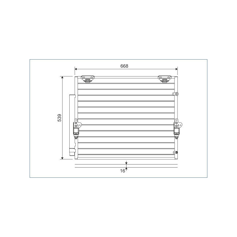 VALEO 822621 Air conditioning condenser
