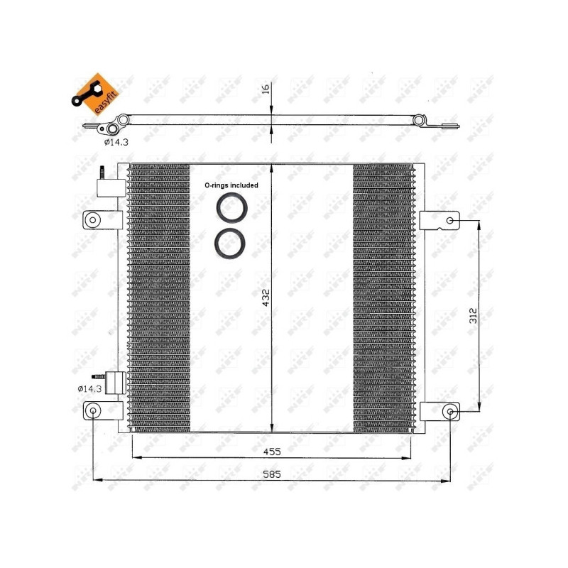 NRF 35364 Condensador de aire acondicionado