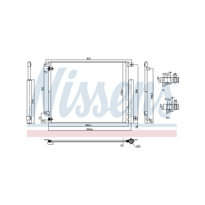 NISSENS 940853 Condensador de aire acondicionado