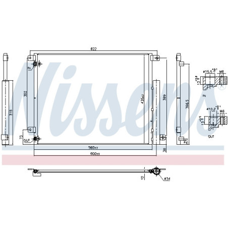 NISSENS 940853 Condensador de aire acondicionado