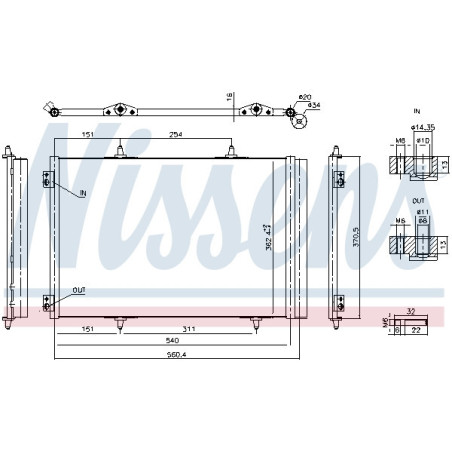 NISSENS 941276 Condensador de aire acondicionado