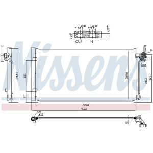 NISSENS 941287 Condensador de aire acondicionado