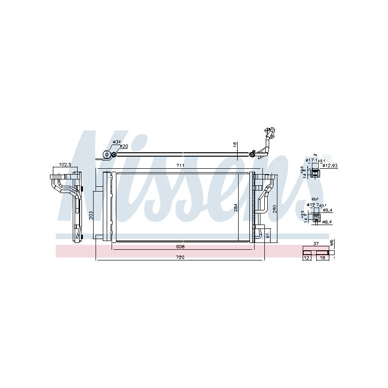 NISSENS 941289 Condensatore climatizzatore