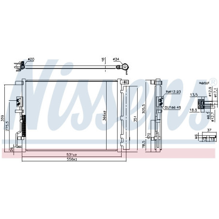 NISSENS 941290 Condensador de aire acondicionado