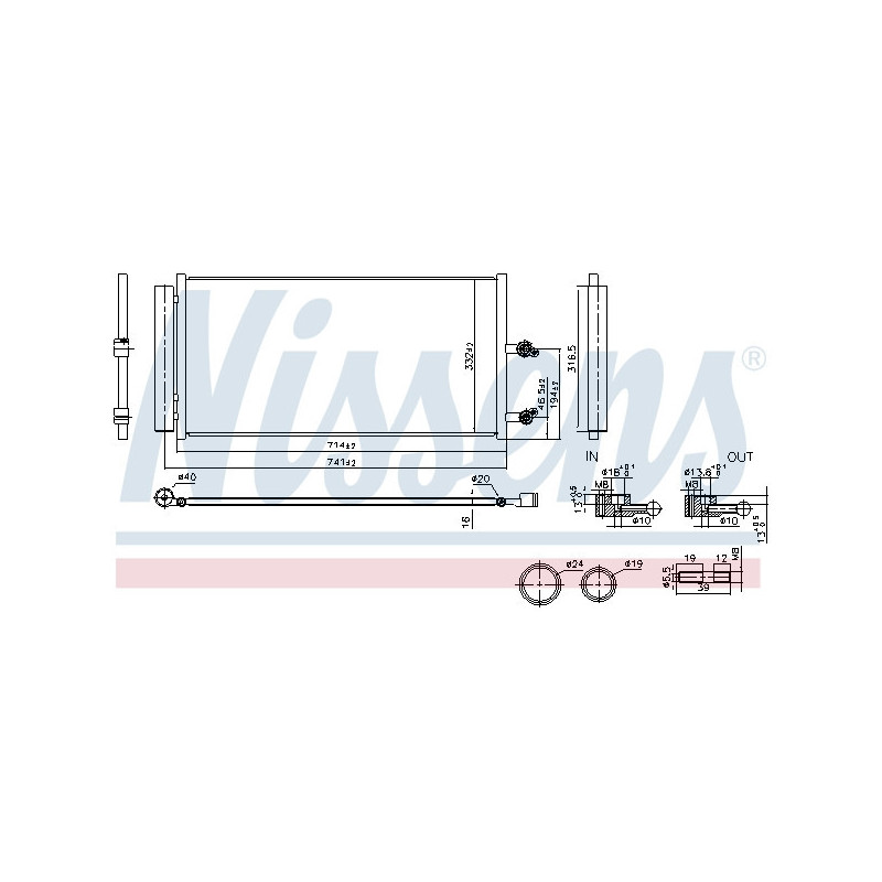 NISSENS 941291 Condensador de aire acondicionado