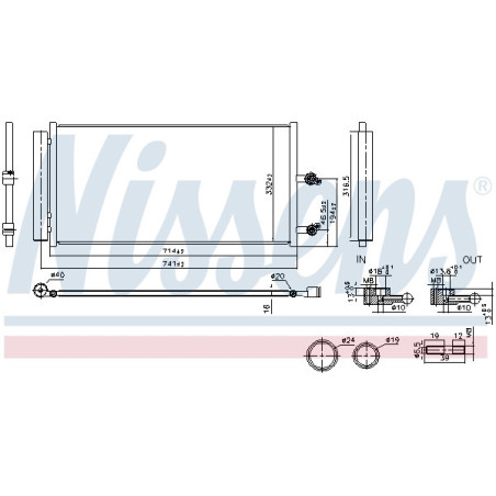 NISSENS 941291 Condensador de aire acondicionado