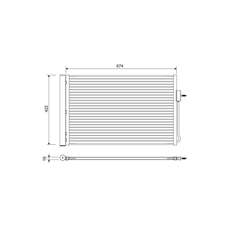 VALEO 822662 Condensador de aire acondicionado