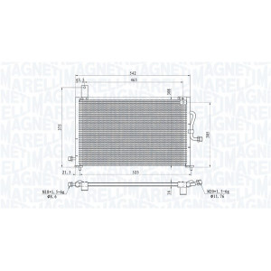 MAGNETI MARELLI 350203885000 Skraplacz klimatyzacji