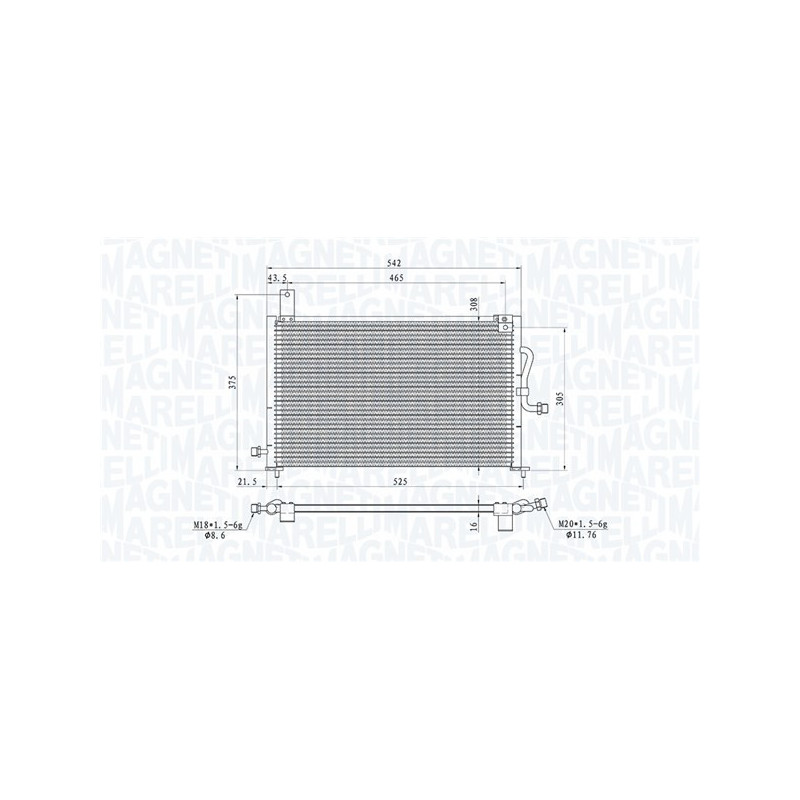 MAGNETI MARELLI 350203885000 Air conditioning condenser