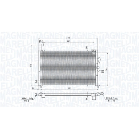 MAGNETI MARELLI 350203885000 Condensador de aire acondicionado