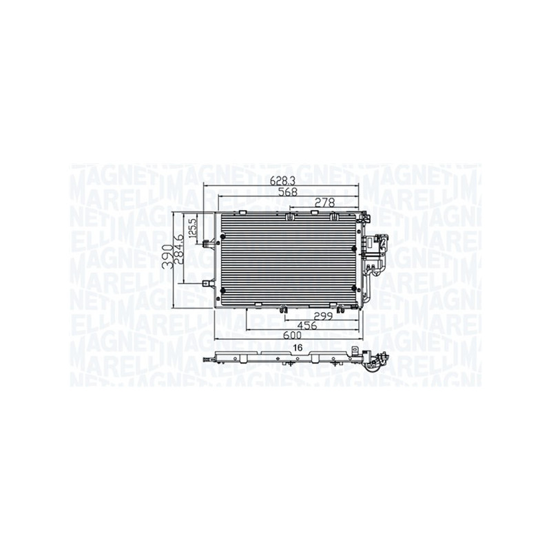 MAGNETI MARELLI 350203891000 Condensador de aire acondicionado
