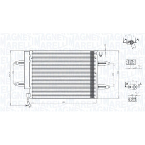 MAGNETI MARELLI 350203911000 Condensador de aire acondicionado