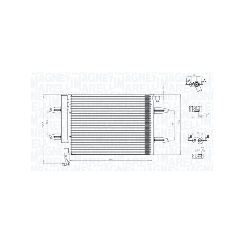 MAGNETI MARELLI 350203911000 Air conditioning condenser