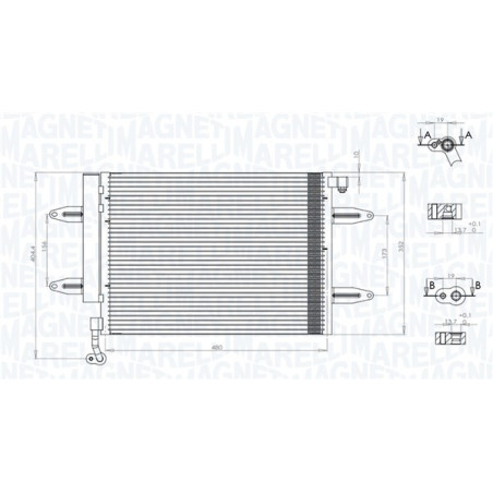 MAGNETI MARELLI 350203911000 Condensatore climatizzatore