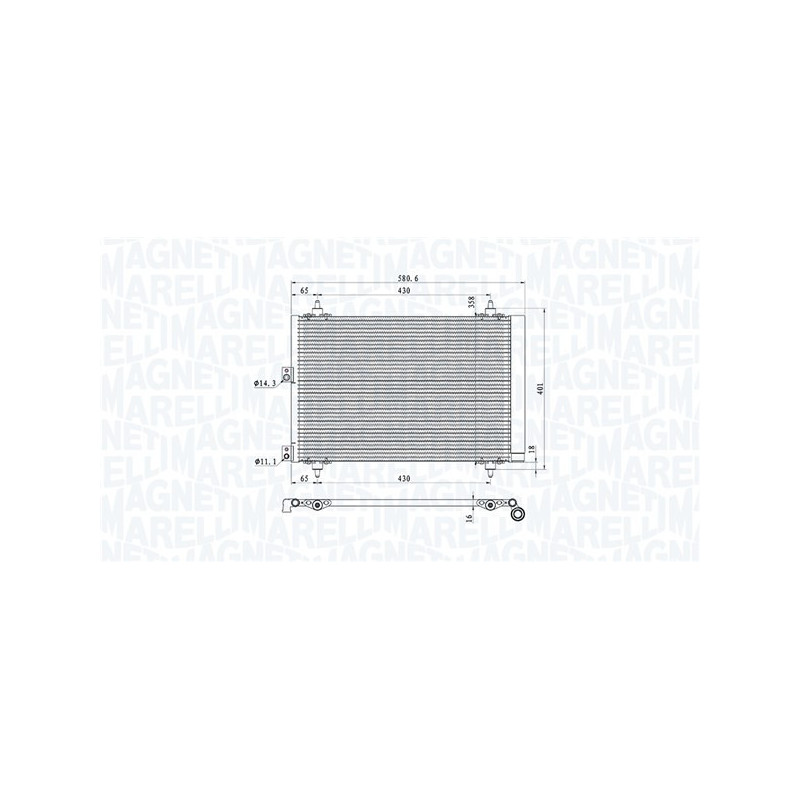 MAGNETI MARELLI 350203920000 Condensatore climatizzatore