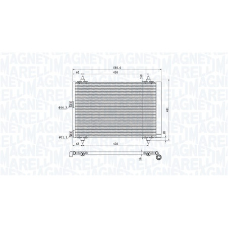 MAGNETI MARELLI 350203920000 Condensatore climatizzatore