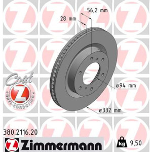 ZIMMERMANN 380.2116.20 Brake Disc