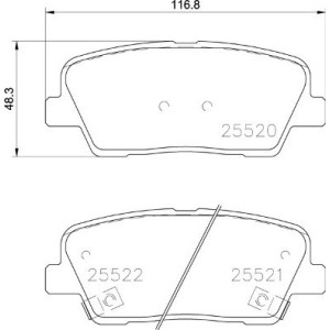 BREMBO P 30 104 Pastiglie freno posteriore per Stinger G70