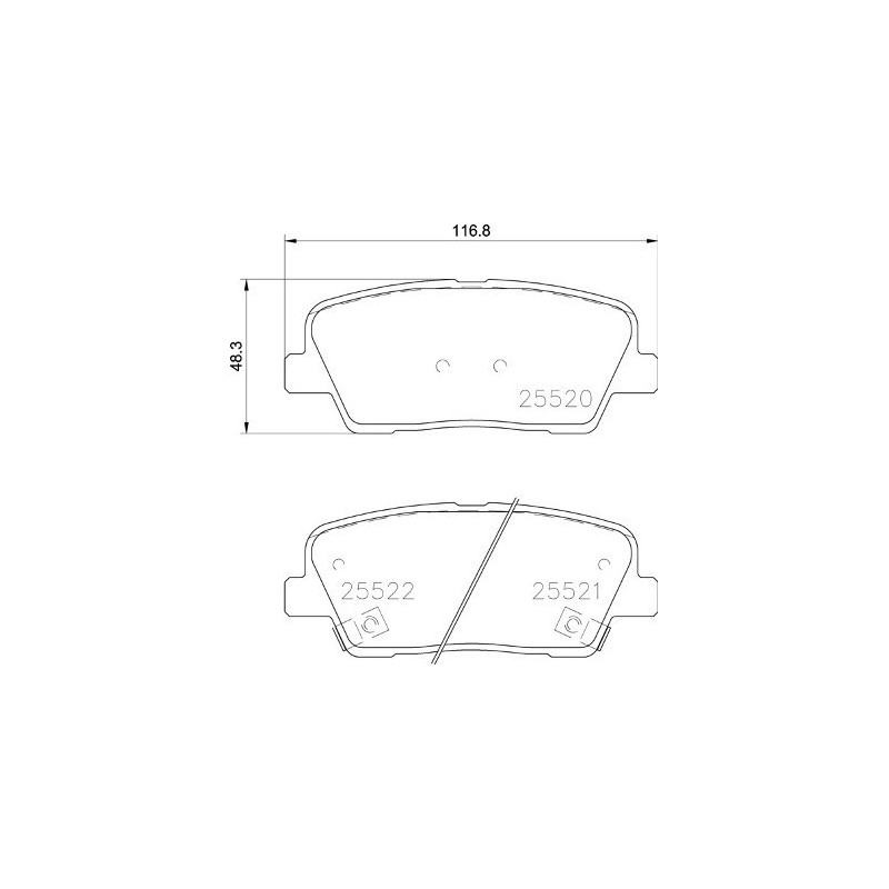 BREMBO P 30 104 Pastillas de freno trasero para Stinger G70