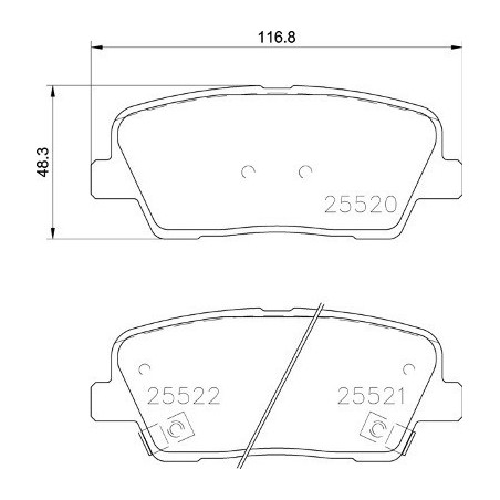 BREMBO P 30 104 Plaquettes de frein arrière pour Stinger G70