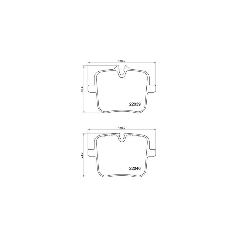 BREMBO P 06 109 Brake Pads Set Rear for 8 X5 X6 5 Ghost 7 Cullinan X3 X7 4 Phantom