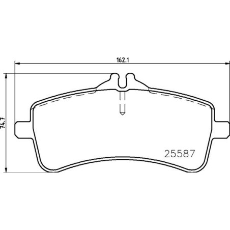 BREMBO P 50 131 Brzdové destičky zadní pro Mercedes S