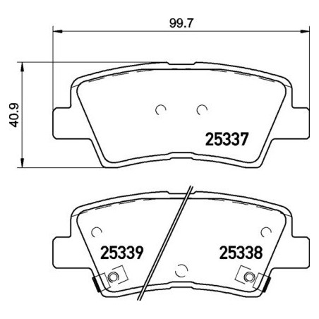 BREMBO P 30 106 Brzdové platničky zadné pre i30 Ceed Kona XCeed ProCeed