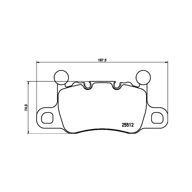 BREMBO P 65 038 Plaquettes de frein arrière pour 911 Panamera Continental Cayenne