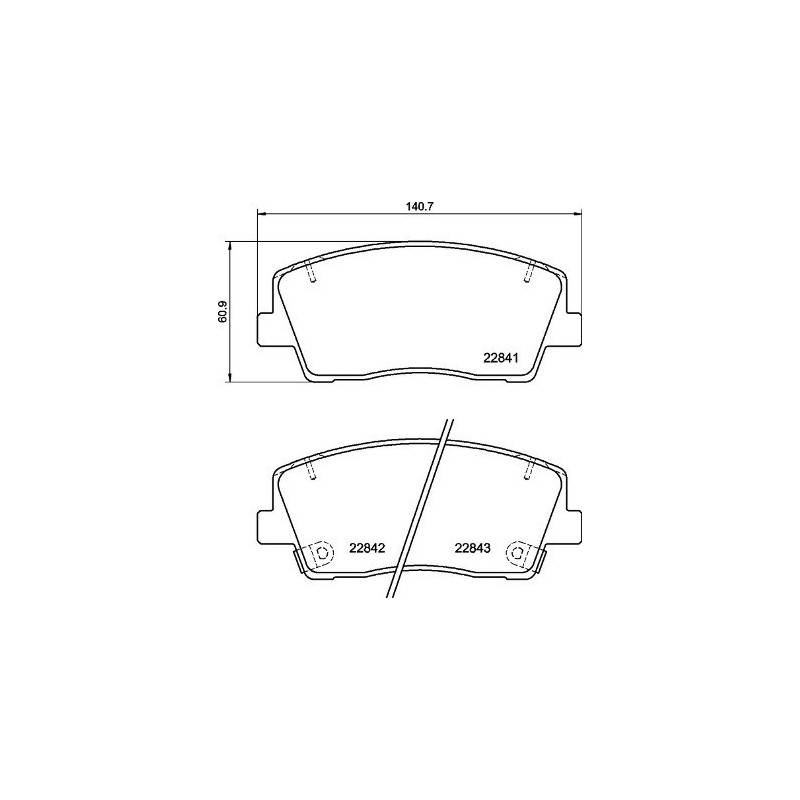 BREMBO P 30 108 Brzdové platničky predné pre Kia Stinger