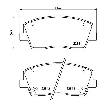 BREMBO P 30 108 Brake Pads Set Front for Kia Stinger