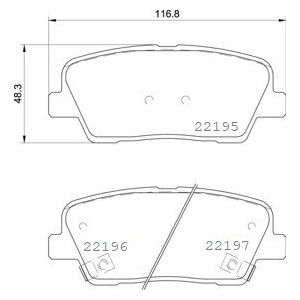 BREMBO P 30 105 Pastillas de freno trasero para Santa Fe Sorento Grand Santa Fe
