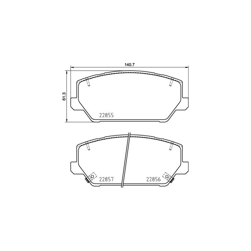 BREMBO P 30 102 Brzdové destičky přední pro i30 Optima Santa Fe Cadenza Grandeur Kona
