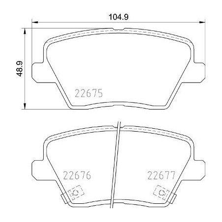 BREMBO P 30 109 Brzdové destičky zadní pro Ceed i30 XCeed ProCeed