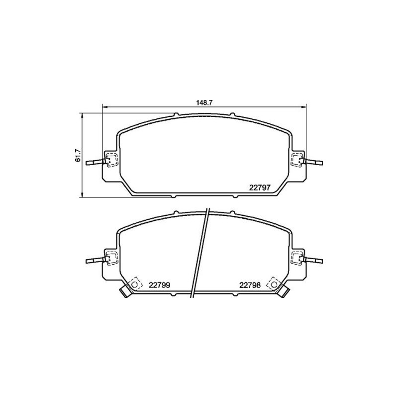 BREMBO P 28 098 Plaquettes de frein avant pour Honda CR-V