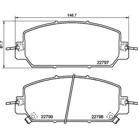 BREMBO P 28 098 Brzdové destičky přední pro Honda CR-V