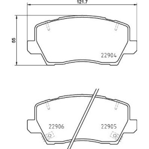 BREMBO P 30 114 Pastiglie freno anteriore per Kia Picanto