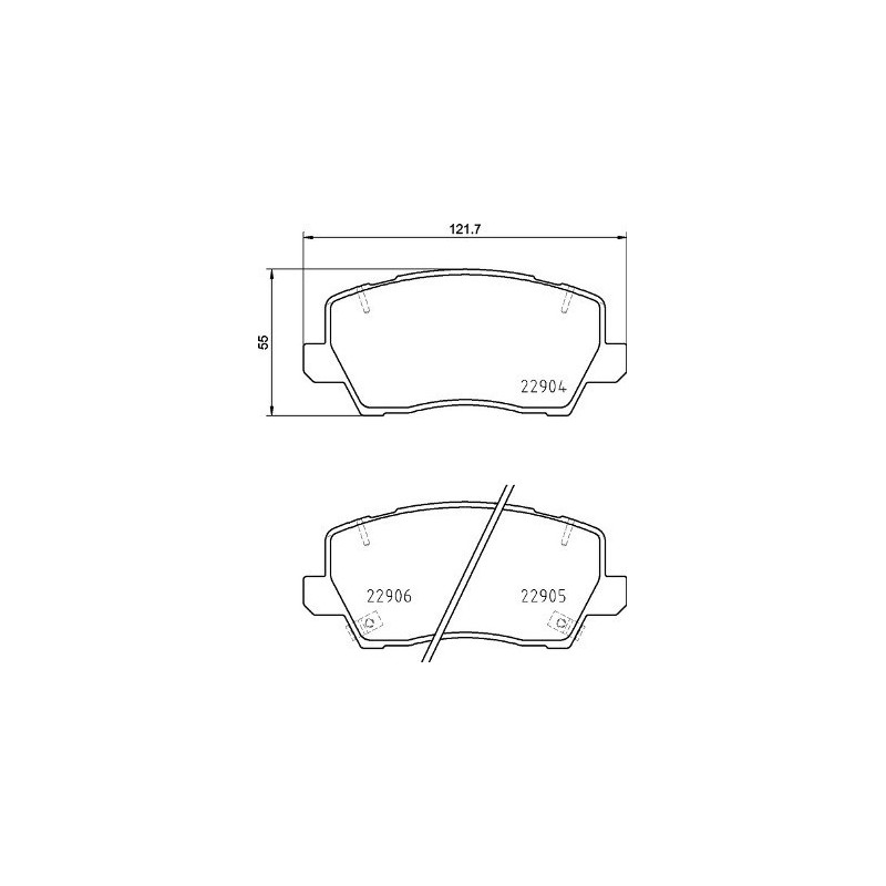 BREMBO P 30 114 Brake Pads Set Front for Kia Picanto